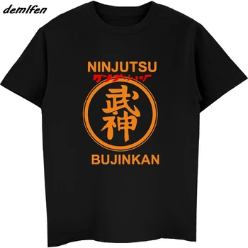 Letné pánske Fitness Tričko Ninjutsu Ninja Bujinkan Bojové Umenie, T-Shirt Cool Tričká Topy Hip Hop Čierne Tričko Harajuku Streetwear