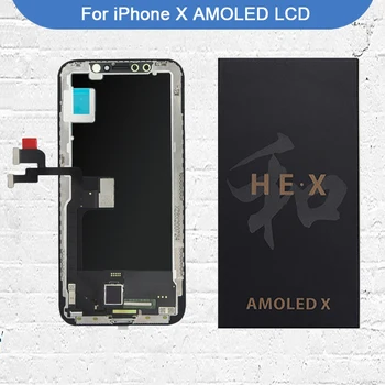 5 KS AAA++ AMOLED Nie Mŕtvy Pixel LCD displej Pre iPhone X HEX LCD Displej Dotykový Displej Digitalizátorom. Montáž Nahradenie Ideálne na opravu