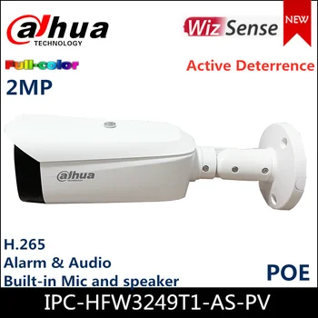 Dahua 2MP IP Kamera, Full-farebné POE Fotoaparát IPC-HFW3249T1-AKO-PV Aktívne Odstrašenie s Pevnou ohniskovou Bullet WizSense Sieťová Kamera