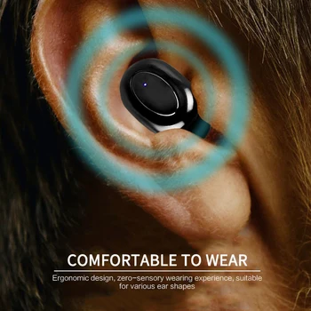 TWS Bluetooth Slúchadlá Bezdrôtové Slúchadlá Stereo Headset Športové Slúchadlá Mikrofón S Nabíjanie Box Pre Smartphone