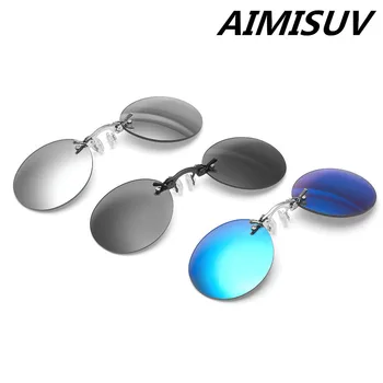 AIMISUV Kolo bez obrúčok slnečné Okuliare Mužov Matice Morpheus pánske Klasické Svorka Nos Okuliare Mini Frameless Dizajn Značky Okuliare UV400