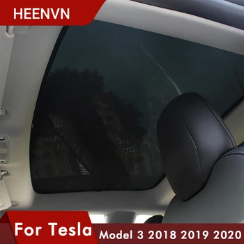 ❤️ Heenvn Model3 Slnečník Auto Slnečná Clona Zadné Predné Slnečník Pre Tesla Model 3 Strecha Strešné Okno Odtiene Chránič Príslušenstvo Tri