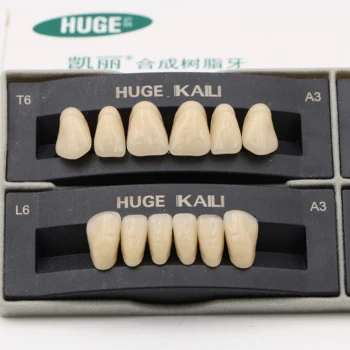 20 sád Dentálne Materiály Protézy Zuby kompletnú Sadu Falošných Zubov, Bielenie Zubov Model Zubné Laboratórium Stomatológia Implantát