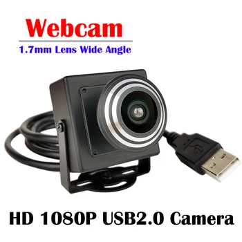 HD 1080P USB Webkamery 1.7 mm Široký Uhol Fisheye Objektív CMOS OV2710 UVC OTG USB Kamera na Počítač PC, Notebooky