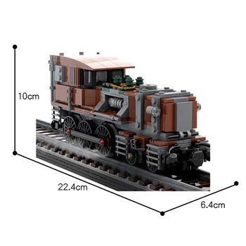 Buildmoc Mesto Vlakovej Stanice Steampunk Krokodíla Štylizované Parný Vlak Lokomotíva Model Technic Železničnej Stavebné Bloky Pre Deti Hračky