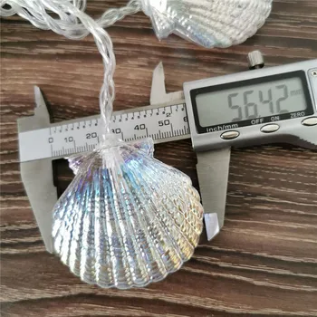 Nové 3M / 6M Sea Shell String Svetlo Dovolenku Lampa pre Ručné Vnútorné Vonkajšie Vianočný Stromček Svadobné Party Domáce Dekorácie Batérie