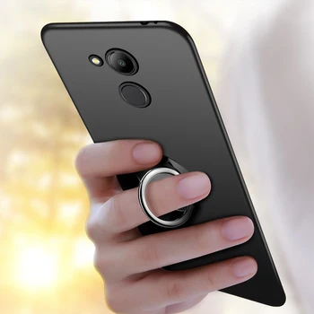 Česť 6A Prípade Luxusné Prst Krúžok Držiak Späť Mäkké TPU pre Huawei Honor 6C Kryt Telefónu Škrupiny Tašky pre Česť 6C Pro Telefón Prípadoch
