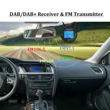 Auto DAB DAB + Rádio Adaptér FM Hudby Prijímač Rádiových Adaptér