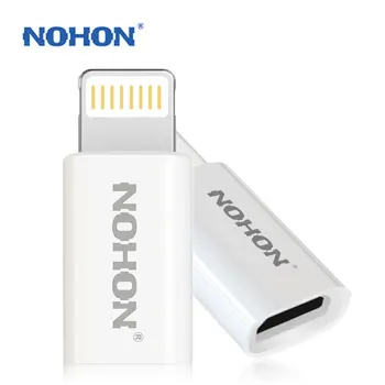 2 KS NOHON USB Adaptér 8pin Pre Mikro Konektor Nabíjačky Pre iPhone 7 6 6 Plus 5S 5C 5 iPad Mini Vzduchu iPod Rýchle Nabíjanie Dátový Konektor