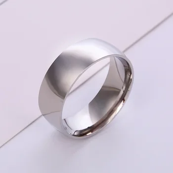 Nerezové oceľové šperky milovníkov titanium prsteň vo vnútri a mimo arc svetlé nehrdzavejúcej ocele 2020 smiech krúžok