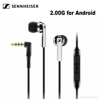Sennheiser CX 2.00 G 3,5 mm Káblové Slúchadlá Stereo Headset Hlboké Basy Športové Slúchadlá s Mikrofónom pre Samsung/Xiao Android Zariadenia