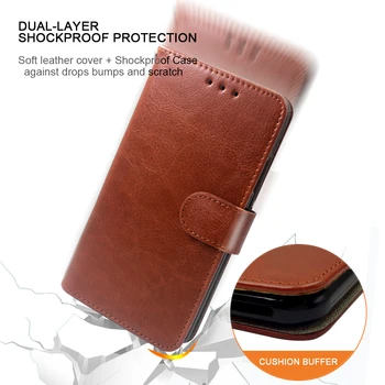 Luxusné puzdro Pre Motorola Moto E6 E5 E4 Hrať Plus Prípade Flip kožené Peňaženky Karta, Slot Silikónový ochranný obal, Kryt Telefónu