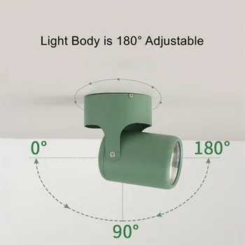 Povrchovú montáž LED Stropné Downlight Nastaviteľný o 360 stupňov Nordic Bodové Svetlo Stropné svetlo s LED Driver 7W 10W 15W AC220V