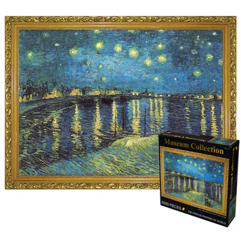 Puzzle 1000 Kusov Van Gogh Art Dospelých, Hviezdna Noc Romantický Skladačka Zábava olejomaľba Deti, Vzdelávacie Hračky pre Deti, Darčeky E5PT