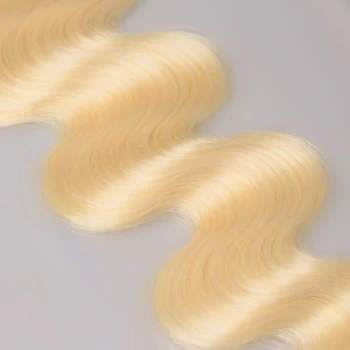 Blondínka 613 ľudské vlasy väzbe zväzky Telo Vlna panny brazílsky predlžovanie vlasov krátke 30 cm dlhé pre čierne ženy 1 3 4 Zväzky
