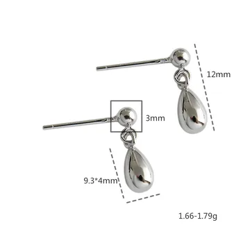 Flyleaf Vysokej Kvality Slza-tvarované Drop Náušnice Pre Ženy, Skutočné 925 Sterling Silver Jemné Šperky Zábava Earings Módne Šperky