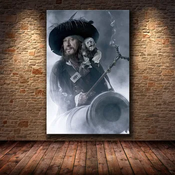 Klasická Plagáte Filmu Piráti z Karibiku Portrét Wall Art Domáce Dekorácie Spálňa Decor Frameless