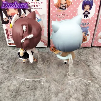 Pôvodné Japanes Anime NEKOPARA čokoláda a vanilka 8pcs Q verzia PVC Akcie Obrázok Anime Obrázok Modelu Hračka Obrázok Bábika Darček