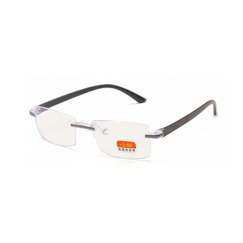 Zilead Frameless Anti Modré Svetlo Skončil Krátkozrakosť Okuliare Business Nearsighted Okuliare Krátkozraké Eyewear0-1.0-1.5-4.0 Unisex