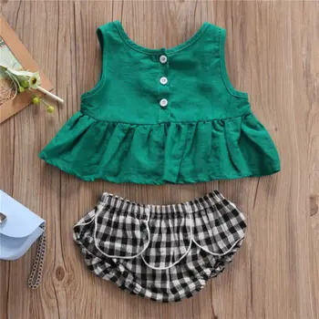 Letné Bežné 2ks Batoľa Novorodenca Dievčatá T-shirt Topy, Nohavice, Oblečenie Set Oblečenia Móda Sunsuit