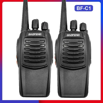 2 ks BAOFENG BF-C1 5W Walkie Talkie kombinovaný Vysielač a prijímač Rádiových Staníc UHF 400-470MHz Prenosné CB Ham Radio Vysielač pre Lov 10KM