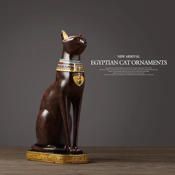 Egyptský Mačka živice plavidlá vintage domova Modern Vintage Baster bohyne boh faraóna figúrka socha stolové ozdoby Darček