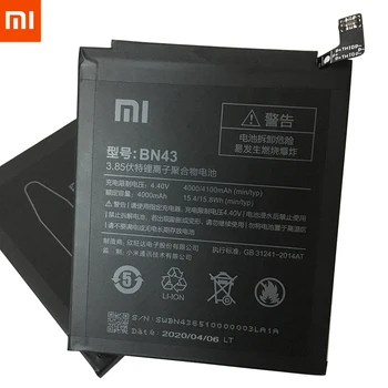 Nový, Originálny Reálne 4100mAh BN43 Batérie Pre Xiao Redmi Poznámka 4X 3G+32 G / Pre Redmi Poznámka 4 global Snapdragon 625 +Zadarmo Nástroj