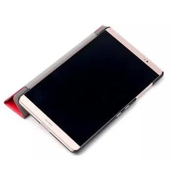Kras Tri-Skladanie Ultra Slim Stojan Kožené puzdro Na Huawei Mediapad M2 8.0 M2-803L 802L 801L 801W 8