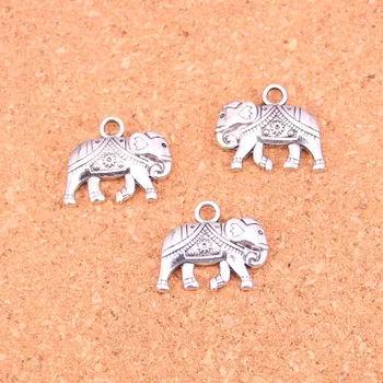 39Pcs Starožitné Strieborné Pozlátené Thajsko pripojí slon Charms Diy Ručne vyrábané Šperky Zistenia Príslušenstvo 16*20 mm