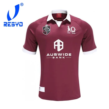 RESYO PRE QLD Maroons 2020 Mužov Replika Domov Rugby Jersey Športové Tričko S-5XL