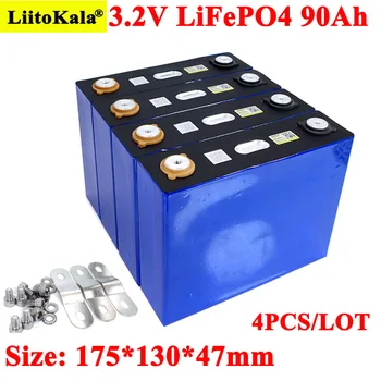 4pcs/veľa 3.2 v 90Ah LifePo4 batérie, lítiové 270A 3C vysokým odvodom pre diy 12V 24V Solárny Invertor Elektrické Vozidlo c oach golf košíka