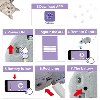 Diaľkové Ovládanie Myši Interaktívne Mačka Chase Hračka Hrá Smartphone Kontroly Pár s iPhone alebo Android APP Myši Racer Hračiek pre Mačky