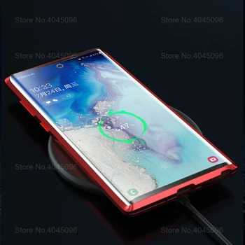 360 Plný Magnetické Prípade, Poznámka 10 Plus Magnet Tvrdeného Skla Kryt Pre Samsung Galaxy Note 10 Pro Nie 10Plus Predné Zadné Sklo Prípade