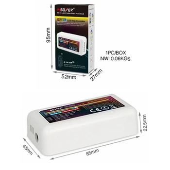 Miboxer FUT038 2.4 GHz, 4-Zóna RGBW Vianočný Večierok Led Pásy Radič Podpora Smart Phone A Tretí Hlas