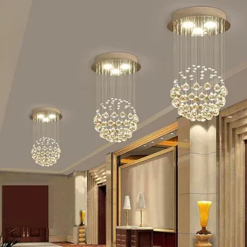 Manggic Moderné K9 Veľký LED SphericLiving Izba, Krištáľové Lustre Okrúhle Svietidlo Svietidlo Izba Interiér Hotelovej Hale Izba
