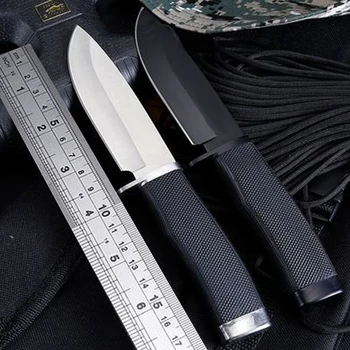 Vysoká Kvalita Pevnou Čepeľou Rovný Nôž 440 Nerez 57HRC Tvrdosť Lov Vonkajšie Prežitie Nože s Plášťom