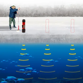 Nové Prenosné Ryby finder Echo Zdravšie 0.8-90m Hĺbka Digitálne Rukoväť Snímača Snímač Sonar Bezdrôtový Ice lov Rýb vyhľadávanie