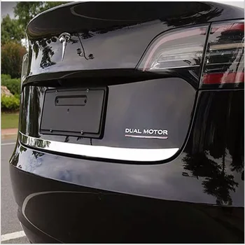 Dual Motorových Obtlačky 3D ABS Auto Zadný Kufor Znak Nálepky Odznak Pre Tesla Model 3 18-20
