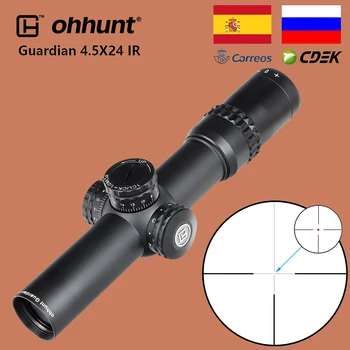 Ohhunt 4.5X24IR Kompaktný Lov Riflescope 1/2 Pol Mil Dot Optické Mieridlá Sklo Reticle s Vežičky Reset Taktické Puška Rozsah