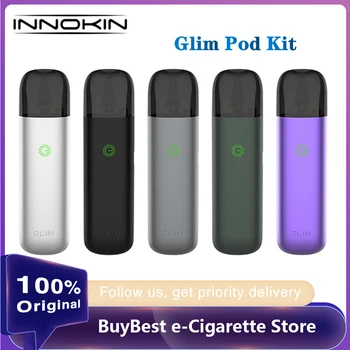 Orignal Innokin Glim Pod Kit W/ 500mAh Vstavanú Batériu W/ 1.2 ohm Cievka W/1.8 ml Kapacity Pod & nepriepustných Dizajn E-cigareta Auta