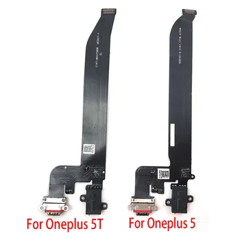 5 KS Na Oneplus 5T 5 6 6T 7 7T 1 2 3 8 Pro Dock Konektor Micro USB Nabíjací Port Flex Kábel S Mic Mikrofón Predstavenstva Častí