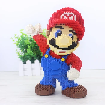 HC 1005 Video Super Hry Mario Vitajte Hrdina Mario 3D Model Budovy Blokov Auta DIY Mini Diamond Tehly Budovy, Hračky pre Deti,