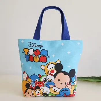 Disney nové letné prenosné plátno taška cartoon mickey Minnie mouse kabelky študent nástroj drobnosti taška kapsičky dámy látkové taška