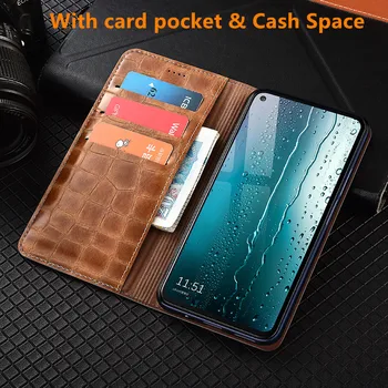 Originálne Kožené Peňaženky Telefón Prípadoch Karty, Vrecko Na Xiao Poco X3 NFC/Xiao POCOphone F1/Xiao POCO F2 Pro Telefón Taška Funda