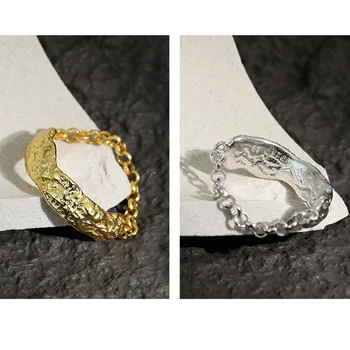 Kinel Striebro 925 Šperky Prstene pre Ženy Minimalistický Textúra Reťazca Svadobné Party Doplnky, Darčekové anillos 2021 Nové