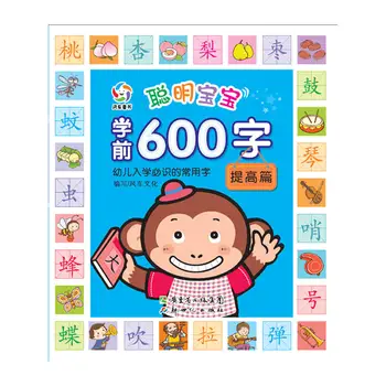 Deti Deti Učenia Čínskej 600 Znakov Mandarin s Pinjin dieťaťa Skoro Vzdelávacie Knihy