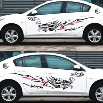 Dragon Totem dvere auta dekorácie, nálepky osobnosti vytiahnuť kvet škrabance nálepky univerzálny orgán samolepky-4