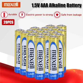20PCS Pôvodné maxell 1,5 V AAA Alkalické Batérie LR03 Na Elektrické zubné kefky, Hračky Baterka Myši hodiny Suché Batérie Primárne