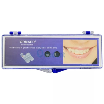 5 Políčok Zubné Keramické Zátvoriek hranatých Zátvorkách ORMAER Zubné Ortodontická, Stredová Výstuha Roth/MBT 022 Háčik 3-4-5