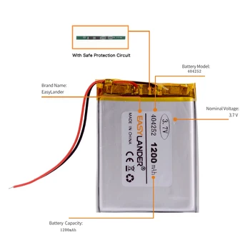 10pcs/Veľa 404252 3,7 V 1200mAh Nabíjateľná li-Polymer Li-ion Batéria Pre MP4 mp5 DVR GPS reproduktor hračky, Mobilné energetické banka E-book